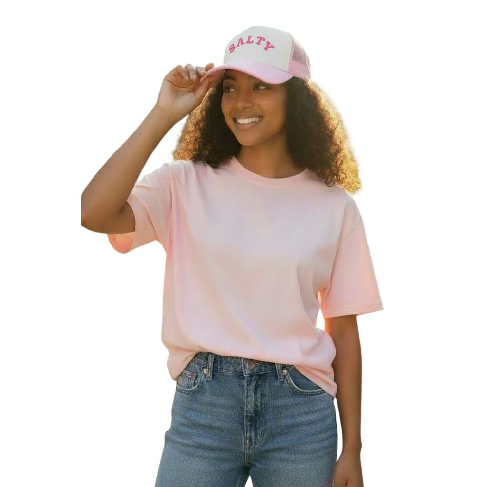 Yeehaw  Baseball Cap White Pink Adjustable Mesh Back Classic - Picture 4 of 4